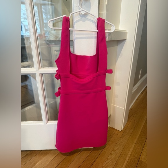 Zara Hot Pink Dress With Bow Detail - Picture 6 of 7